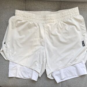 ASRV Men's Cream Athletic Shorts